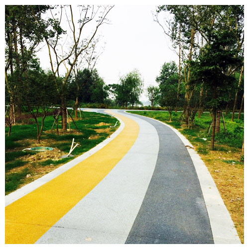 潮州广陵公园彩色透水地坪